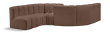 Arc Brown Vegan Leather Modular Sofa 101Brown-S6D Meridian Furniture