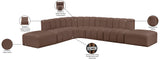 Arc Brown Vegan Leather Modular Sofa 101Brown-S7A Meridian Furniture