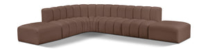 Arc Brown Vegan Leather Modular Sofa 101Brown-S7A Meridian Furniture