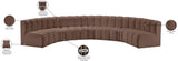 Arc Brown Vegan Leather Modular Sofa 101Brown-S7B Meridian Furniture