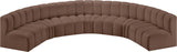 Arc Brown Vegan Leather Modular Sofa 101Brown-S7B Meridian Furniture