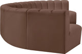 Arc Brown Vegan Leather Modular Sofa 101Brown-S7B Meridian Furniture