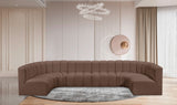 Arc Brown Vegan Leather Modular Sofa 101Brown-S8A Meridian Furniture