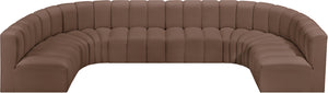 Arc Brown Vegan Leather Modular Sofa 101Brown-S8A Meridian Furniture