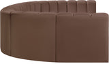 Arc Brown Vegan Leather Modular Sofa 101Brown-S8A Meridian Furniture