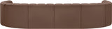 Arc Brown Vegan Leather Modular Sofa 101Brown-S8A Meridian Furniture