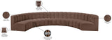 Arc Brown Vegan Leather Modular Sofa 101Brown-S8B Meridian Furniture