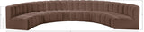 Arc Brown Vegan Leather Modular Sofa 101Brown-S8B Meridian Furniture