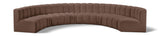 Arc Brown Vegan Leather Modular Sofa 101Brown-S8B Meridian Furniture