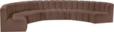 Arc Brown Vegan Leather Modular Sofa 101Brown-S8B Meridian Furniture