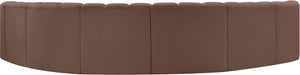 Arc Brown Vegan Leather Modular Sofa 101Brown-S8B Meridian Furniture