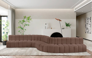 Arc Brown Vegan Leather Modular Sofa 101Brown-S8C Meridian Furniture