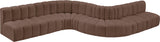 Arc Brown Vegan Leather Modular Sofa 101Brown-S8C Meridian Furniture