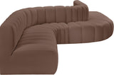 Arc Brown Vegan Leather Modular Sofa 101Brown-S8C Meridian Furniture