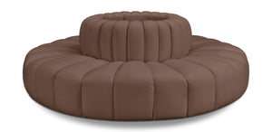 Arc Brown Vegan Leather Modular Sofa 101Brown-S8D Meridian Furniture