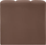 Arc Brown Vegan Leather Straight Chair 101Brown-ST Meridian Furniture