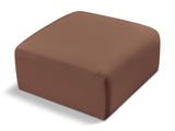 Arc Cognac Vegan Leather Ottoman 101Cognac-Ott Meridian Furniture