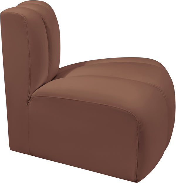 Arc Cognac Vegan Leather Reverse Corner 101Cognac-RC Meridian Furniture