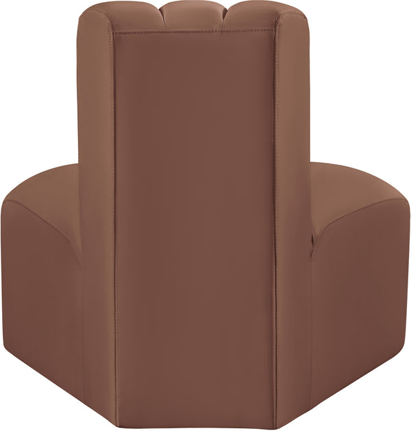 Arc Cognac Vegan Leather Reverse Corner 101Cognac-RC Meridian Furniture