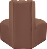 Arc Cognac Vegan Leather Reverse Corner 101Cognac-RC Meridian Furniture