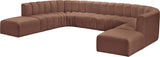 Arc Cognac Vegan Leather Modular Sofa 101Cognac-S10A Meridian Furniture