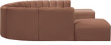 Arc Cognac Vegan Leather Modular Sofa 101Cognac-S10A Meridian Furniture