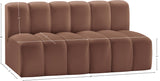 Arc Cognac Vegan Leather Modular Sofa 101Cognac-S2A Meridian Furniture