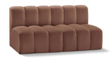 Arc Cognac Vegan Leather Modular Sofa 101Cognac-S2A Meridian Furniture