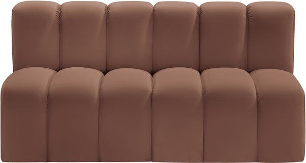 Arc Cognac Vegan Leather Modular Sofa 101Cognac-S2A Meridian Furniture