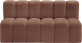 Arc Cognac Vegan Leather Modular Sofa 101Cognac-S2A Meridian Furniture