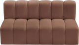 Arc Cognac Vegan Leather Modular Sofa 101Cognac-S2A Meridian Furniture