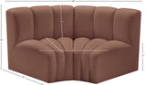 Arc Cognac Vegan Leather Modular Sofa 101Cognac-S2B Meridian Furniture