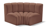 Arc Cognac Vegan Leather Modular Sofa 101Cognac-S2B Meridian Furniture