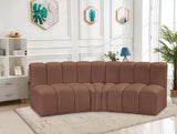 Arc Cognac Vegan Leather Modular Sofa 101Cognac-S3B Meridian Furniture