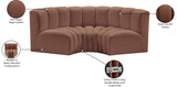 Arc Cognac Vegan Leather Modular Sofa 101Cognac-S3C Meridian Furniture