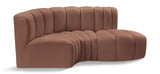 Arc Cognac Vegan Leather Modular Sofa 101Cognac-S3D Meridian Furniture