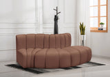 Arc Cognac Vegan Leather Modular Sofa 101Cognac-S3E Meridian Furniture