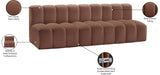 Arc Cognac Vegan Leather Modular Sofa 101Cognac-S3F Meridian Furniture