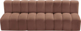 Arc Cognac Vegan Leather Modular Sofa 101Cognac-S3F Meridian Furniture