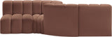 Arc Cognac Vegan Leather Modular Sofa 101Cognac-S4A Meridian Furniture