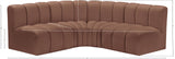 Arc Cognac Vegan Leather Modular Sofa 101Cognac-S4B Meridian Furniture