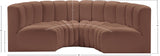 Arc Cognac Vegan Leather Modular Sofa 101Cognac-S4C Meridian Furniture