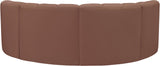 Arc Cognac Vegan Leather Modular Sofa 101Cognac-S4C Meridian Furniture