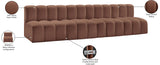 Arc Cognac Vegan Leather Modular Sofa 101Cognac-S4E Meridian Furniture