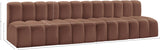 Arc Cognac Vegan Leather Modular Sofa 101Cognac-S4E Meridian Furniture