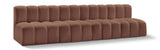 Arc Cognac Vegan Leather Modular Sofa 101Cognac-S4E Meridian Furniture