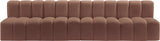 Arc Cognac Vegan Leather Modular Sofa 101Cognac-S4E Meridian Furniture