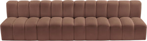 Arc Cognac Vegan Leather Modular Sofa 101Cognac-S4E Meridian Furniture