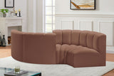 Arc Cognac Vegan Leather Modular Sofa 101Cognac-S4F Meridian Furniture