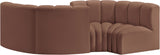 Arc Cognac Vegan Leather Modular Sofa 101Cognac-S4F Meridian Furniture